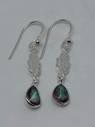 Pendientes Plata 925 Topacio Místico