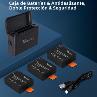 Batería Vemico Action CAM 3 x 1350 mAh PG1050