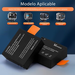 Batería Vemico Action CAM 3 x 1350 mAh PG1050
