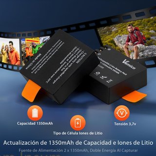 Batería Vemico Action CAM 3 x 1350 mAh PG1050