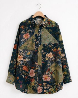 Camisa Zara Boho Chic Patchwork Talla S