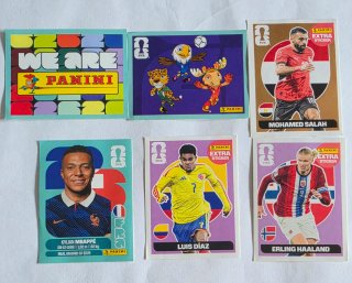 Cromos Panini Extra (Salah, Mbappé, Haaland, Díaz)