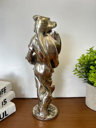 Escultura Mujer Art Nouveau Cesta de Flores
