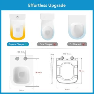 Tappeti WC Quadrati YEAUPE PRO Softclose 42,2×36,2 cm