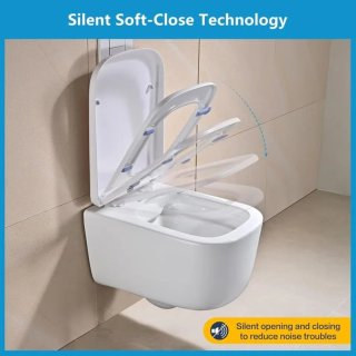 Tappeti WC Quadrati YEAUPE PRO Softclose 42,2×36,2 cm