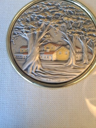 Cuadro Plata 925 MIDA Italia Paisaje Rural Relieve