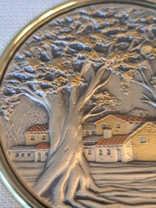 Cuadro Plata 925 MIDA Italia Paisaje Rural Relieve
