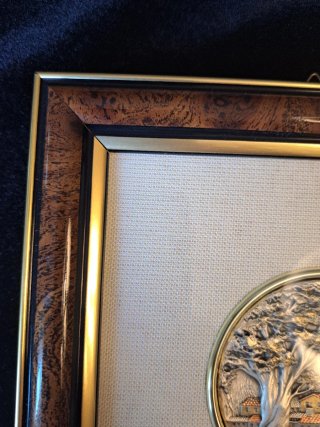 Cuadro Plata 925 MIDA Italia Paisaje Rural Relieve