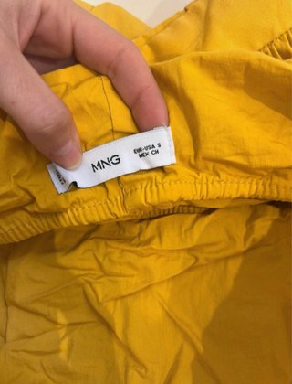 Conjunto Mango 2 piezas amarillo y marrón
