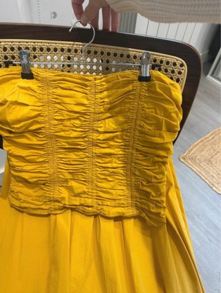 Conjunto Mango 2 piezas amarillo y marrón