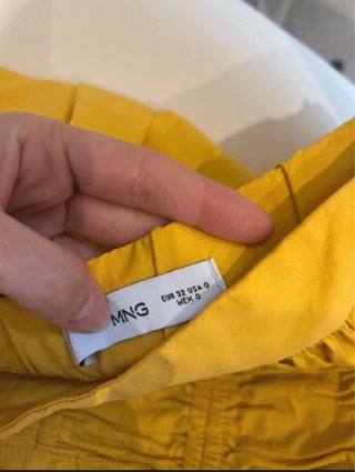 Conjunto Mango 2 piezas amarillo y marrón