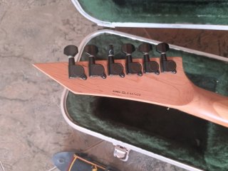 Guitarra LTD roja con funda y amplificador