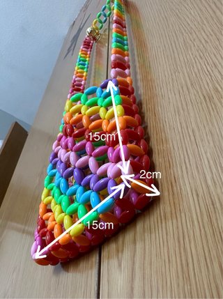 Bolso de cuentas multicolor