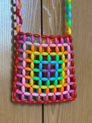 Bolso de cuentas multicolor