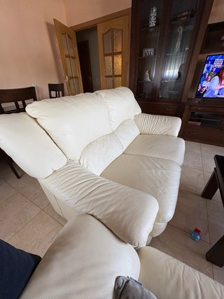 Divani in pelle bianca 3 e 2 posti