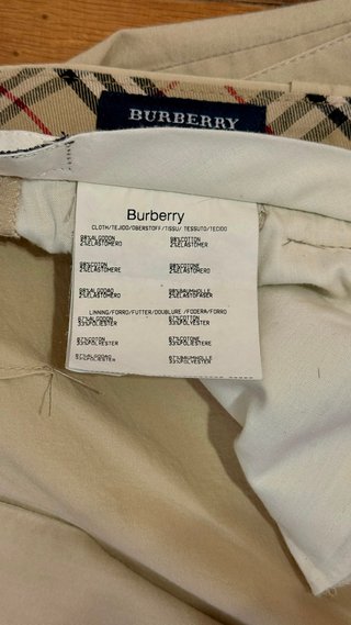 Pantalón Chino Burberry Beige Hombre Talla M