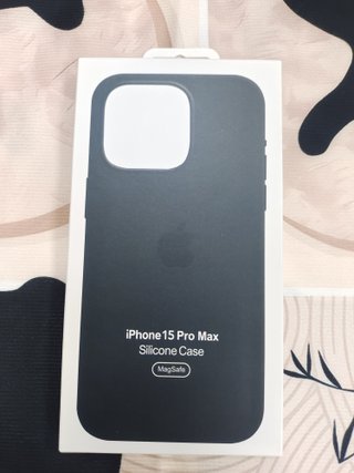 Funda Silicona iPhone 15 Pro Max MagSafe Negra