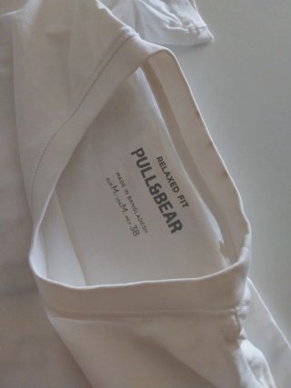 Camiseta PULL&BEAR Hombre Blanca