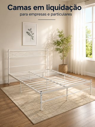 Cama 90x190cm Metal Blanca