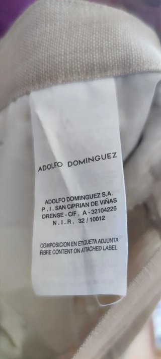 Traje hombre Lino Adolfo Domínguez T.52 Beige