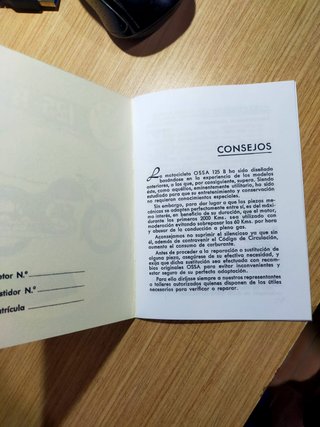 Manual OSSA 125 B