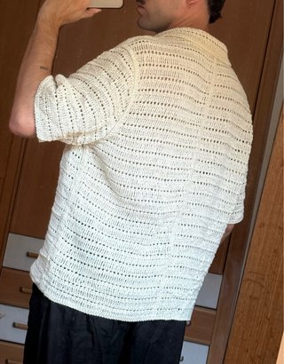 Camisa Zara Crochet Beige