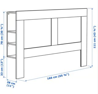 Cabecero Ikea Blanco con Estantería