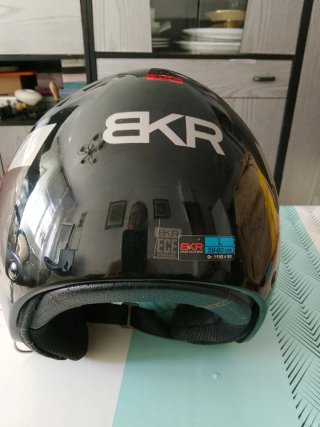 Casco BKR Rojo y Negro con Visera talla L