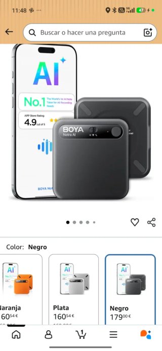 Grabadora y Transcriptor Boya Notra AI