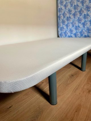 Cama 90x190 con Colchón y Base Tapizada