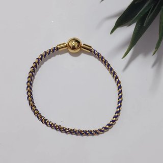 Pulsera Pandora Talla 18 Oro y Azul