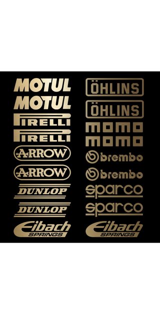 SET PEGATINAS PATROCINADORES PARA COCHE, MOTO Y ++