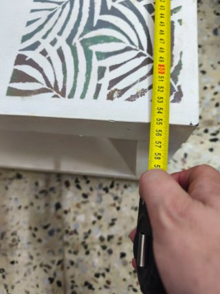 Mesa auxiliar Árbol de la vida madera con ruedas