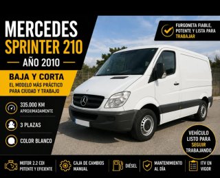 Mercedes Sprinter 210 CDI – 2010 – 3 PLAZAS