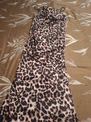 Vestido largo leopardo