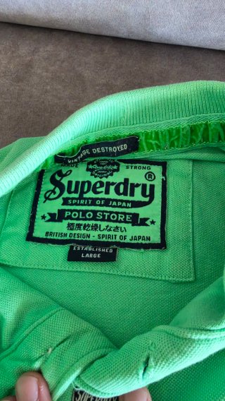Polo Superdry verde Talla L