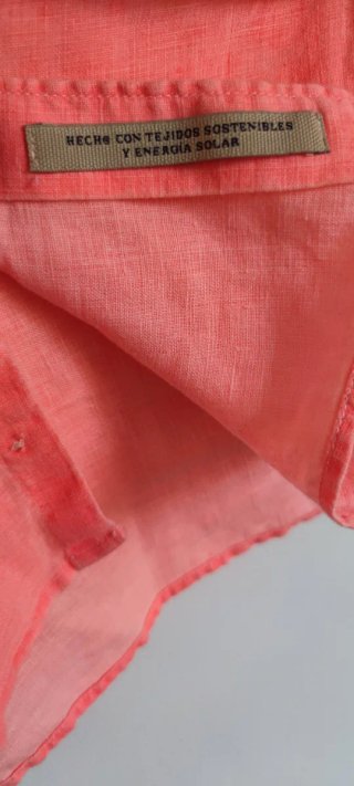 Camisa de hombre de Lino Pata de Gallo T. L 42 Ros