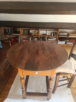 Mesa Matancera Antigua Madera Pino Cajón