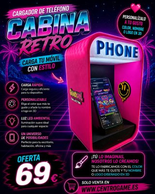 Cargador Cabina Teléfono Personalizable