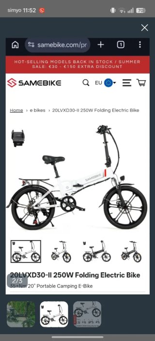 Bicicleta Eléctrica Plegable SAMEBIKE