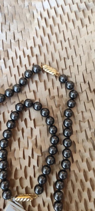 Collar y pulsera Allure perlas grises -negras