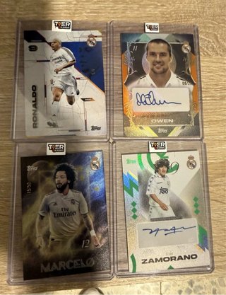 Lote Tarjetas Real Madrid Topps Firmadas
