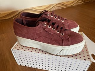 Superga 38 Platform Rosse/Viola Suede
