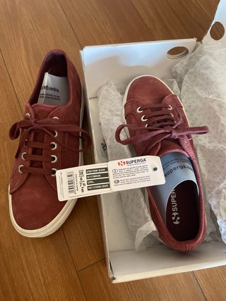 Superga 38 Platform Rosse/Viola Suede