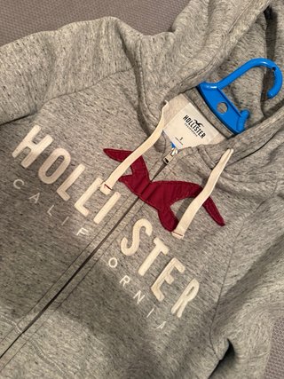 Chaqueta Hollister Gris con Logo