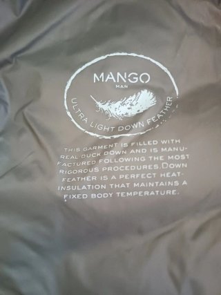 Plumas Mango Gris Oscuro con Capucha