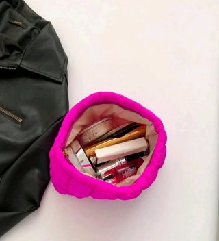 Neceser/bolso acolchado fucsia