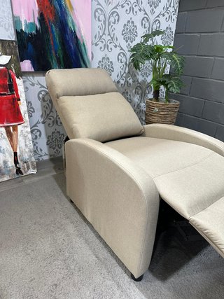 Sillón reclinable 1 plaza beige
