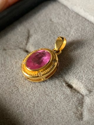 Colgante zafiro Padparadscha Sri Lanka GRC