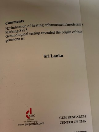 Colgante zafiro Padparadscha Sri Lanka GRC